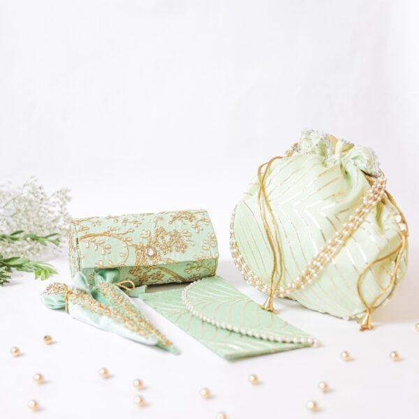 PASTEL GREEN GOTA 5-IN-1 SHAGUN SET