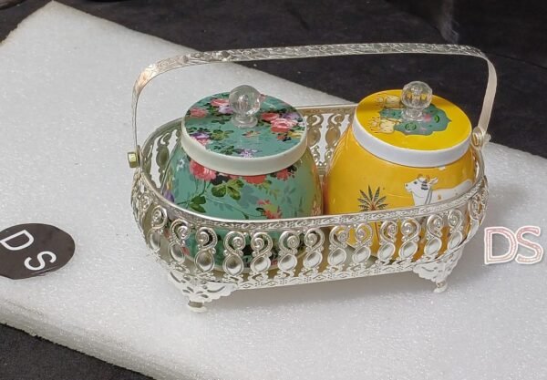 German silver with handile basket - Image 2